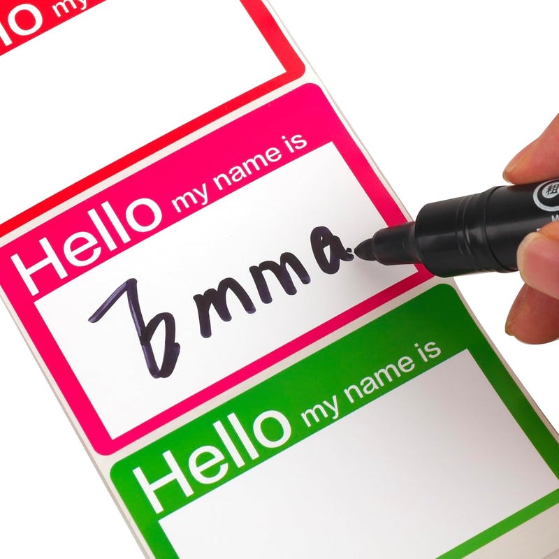 Lrogoe 4 Colors (Hello My Name is) Name Tags Stickers 200 Labels for Office, Meeting, School, Teachers and Mailing - Image 4